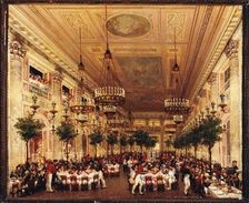 Banquet on the occasion of the marriage of Leopold I of Belgium Princess Louise of Orleans, c1832. Creator: Unknown