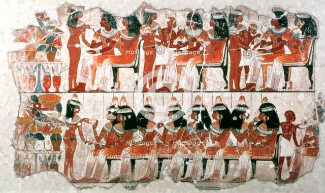 Banquet Scene, 1350 BC. Artist: Unknown