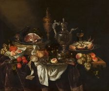 Banquet Still Life, c1640-1690. Creator: Abraham van Beyeren