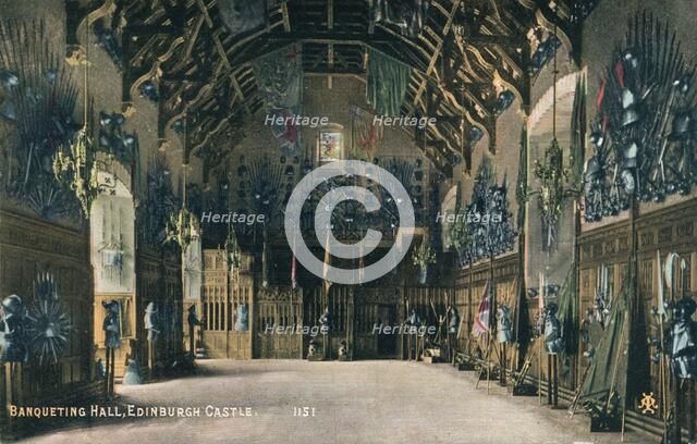 'Banqueting Hall, Edinburgh Castle', c1930. Artist: Unknown.