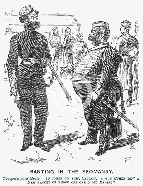 'Banting in the Yeomanry', 1865. Creator: Charles Samuel Keene.