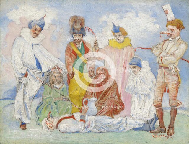 Baptême de masques, 1891. Creator: Ensor, James (1860-1949).