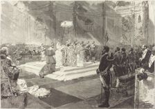 Baptême royal à la Cour d'Espagne, 1882. Creator: Auguste Lepere