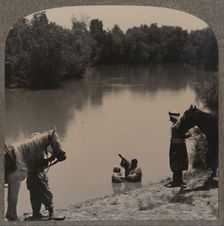Baptising in the Jordan c1900