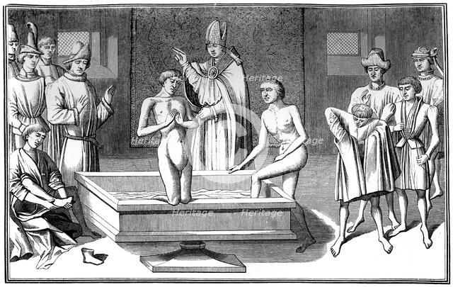 Baptism, 15th century (1849).Artist: A Bisson