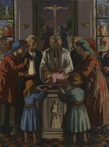 Baptism, 1925. Creator: Juho Rissanen