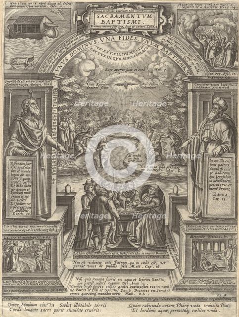 Baptism, from the series The Seven Sacraments, 1576., 1576. Creator: Philip Galle.