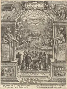 Baptism, from the series The Seven Sacraments, 1576., 1576. Creator: Philip Galle