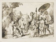 Baptism of the Chamberlain of Queen Candace of Ethiopia, 1740. Creator: Christian Wilhelm Ernst Dietrich