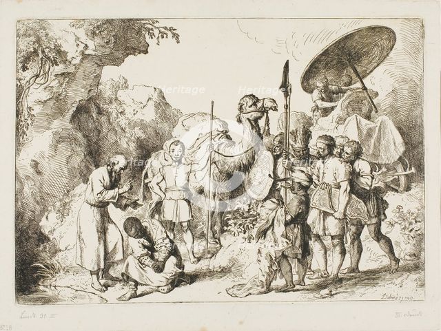 Baptism of the Chamberlain of Queen Candace of Ethiopia, 1740. Creator: Christian Wilhelm Ernst Dietrich.