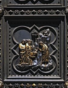Baptism of the fishermen one of the panels of the south gate of the Baptistery of St. John in t…