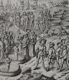 Baptism of the Saxons by Charlemagne, 15th century, (1877). Creator: Unknown