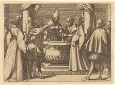 Baptism of the Prince of Spain, 1612. Creator: Jacques Callot
