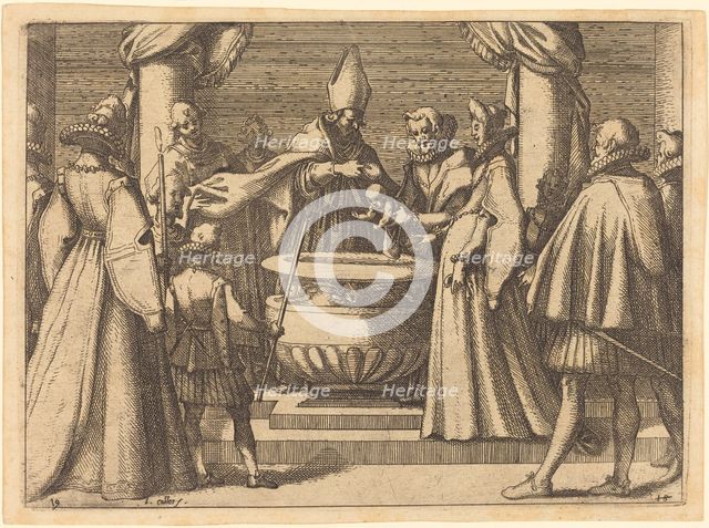 Baptism of the Prince of Spain, 1612. Creator: Jacques Callot.