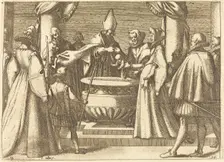 Baptism of the Prince of Spain, 1612. Creator: Jacques Callot