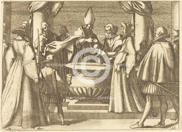 Baptism of the Prince of Spain, 1612. Creator: Jacques Callot.