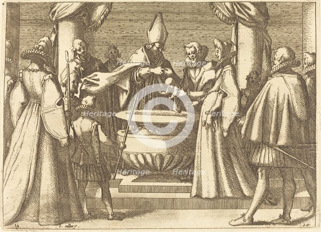 Baptism of the Prince of Spain, 1612. Creator: Jacques Callot.