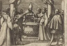 Baptism of the Prince of Spain [verso], 1612. Creator: Jacques Callot