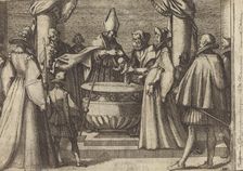 Baptism of the Prince of Spain [verso], 1612. Creator: Jacques Callot