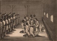 Baptism of black slaves, 1757. Creator: Anonymous