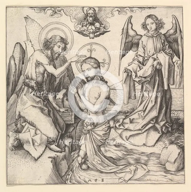 Baptism of Christ, ca. 1470-1474. Creator: Martin Schongauer.