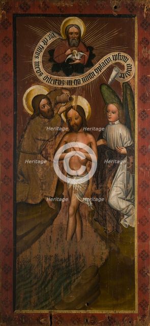 Baptism of Christ. Altar Retable Wing (?) from Chelmiec, between 1440-1465. Creator: Unknown.