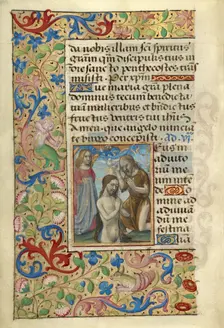 Baptism of Christ; Poncher Hours, about 1500. Creator: Master of Cardinal Bourbon