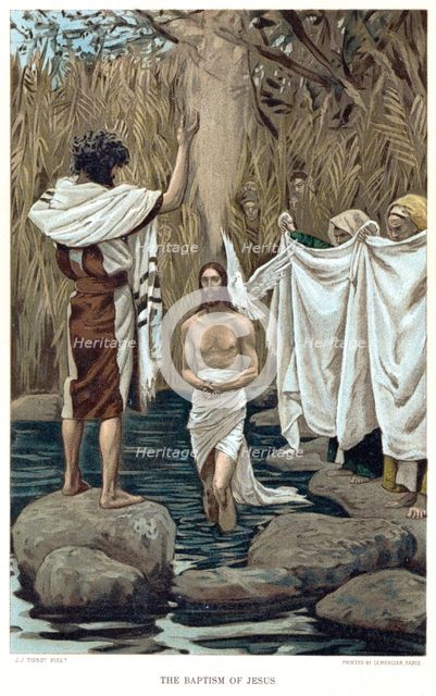 Baptism of Jesus by John the Baptist, c1890. Artist: James Tissot