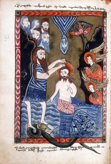 Baptism of Jesus by John the Baptist, from Armenian Evangelistery