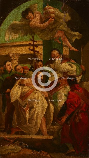 Baptism of King Chlodwig I (ca. 466-511), turn of the 17th and 18th centuries. Creator: Unknown.