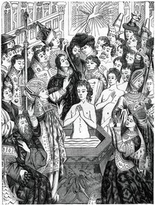 Baptism of King Clovis Rheims, (1870)