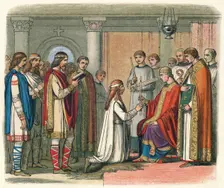 Baptism of King Guthorm 878 (1864). Artist: James William Edmund Doyle