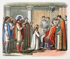 Baptism of King Guthrum, 878 (1864). Creator: James William Edmund Doyle