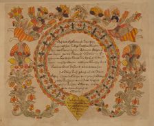 Baptismal Certificate, 1935/1942. Creator: Unknown