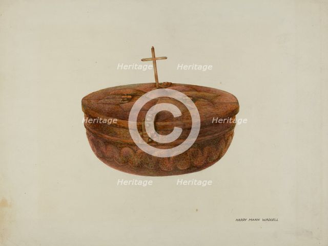 Baptismal Font, 1937. Creator: Harry Mann Waddell.