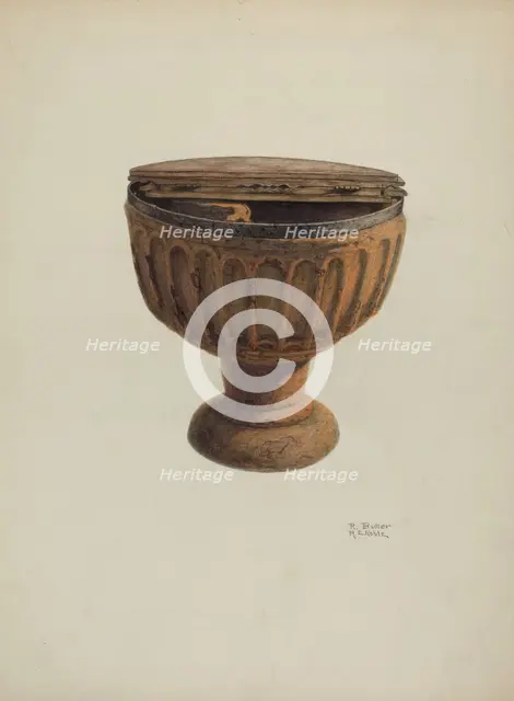 Baptismal Font, 1939. Creators: Ruth Buker, Raymond E. Noble.