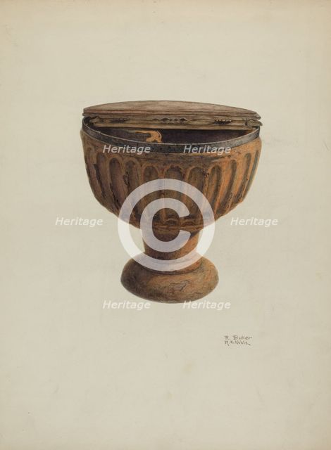 Baptismal Font, 1939. Creators: Ruth Buker, Raymond E. Noble.