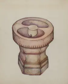 Baptismal Font, c. 1936. Creator: George Seideneck