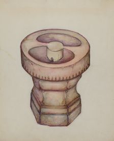 Baptismal Font, c. 1936. Creator: George Seideneck