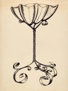 Baptismal Font, c. 1936. Creator: Florence Huston