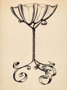 Baptismal Font, c. 1936. Creator: Florence Huston