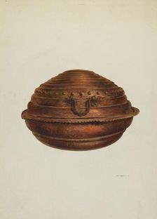 Baptismal Font, c. 1937. Creator: Gerald Transpota