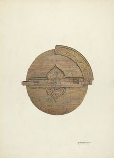 Baptismal Font, c. 1937. Creator: Gerald Transpota
