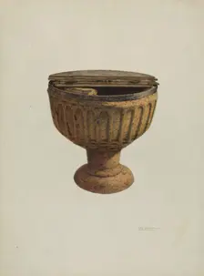Baptismal Font, c. 1940. Creator: Raymond E. Noble