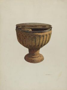 Baptismal Font, c. 1940. Creator: Raymond E. Noble