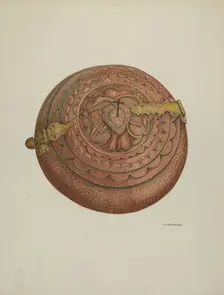 Baptismal Font, c. 1941. Creator: William Kieckhofel