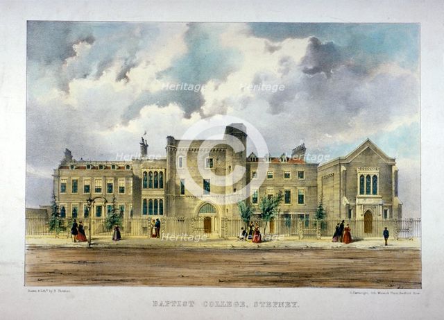 Baptist College, Stepney Green, London, c1840. Artist: R Carwright