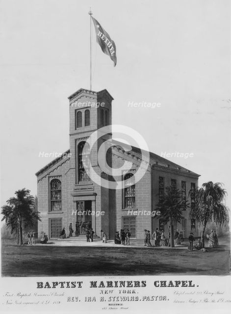 Baptist Mariners Chapel, New York, ca. 1848. Creator: Frances Flora Bond Palmer.