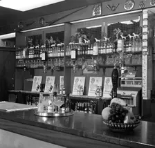 Bar of the Cavalier pub, Ravenfield, near Rotherham, South Yorkshire, 1963. Creator: Michael Walters