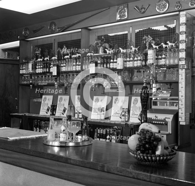 Bar of the Cavalier pub, Ravenfield, near Rotherham, South Yorkshire, 1963. Artist: Michael Walters